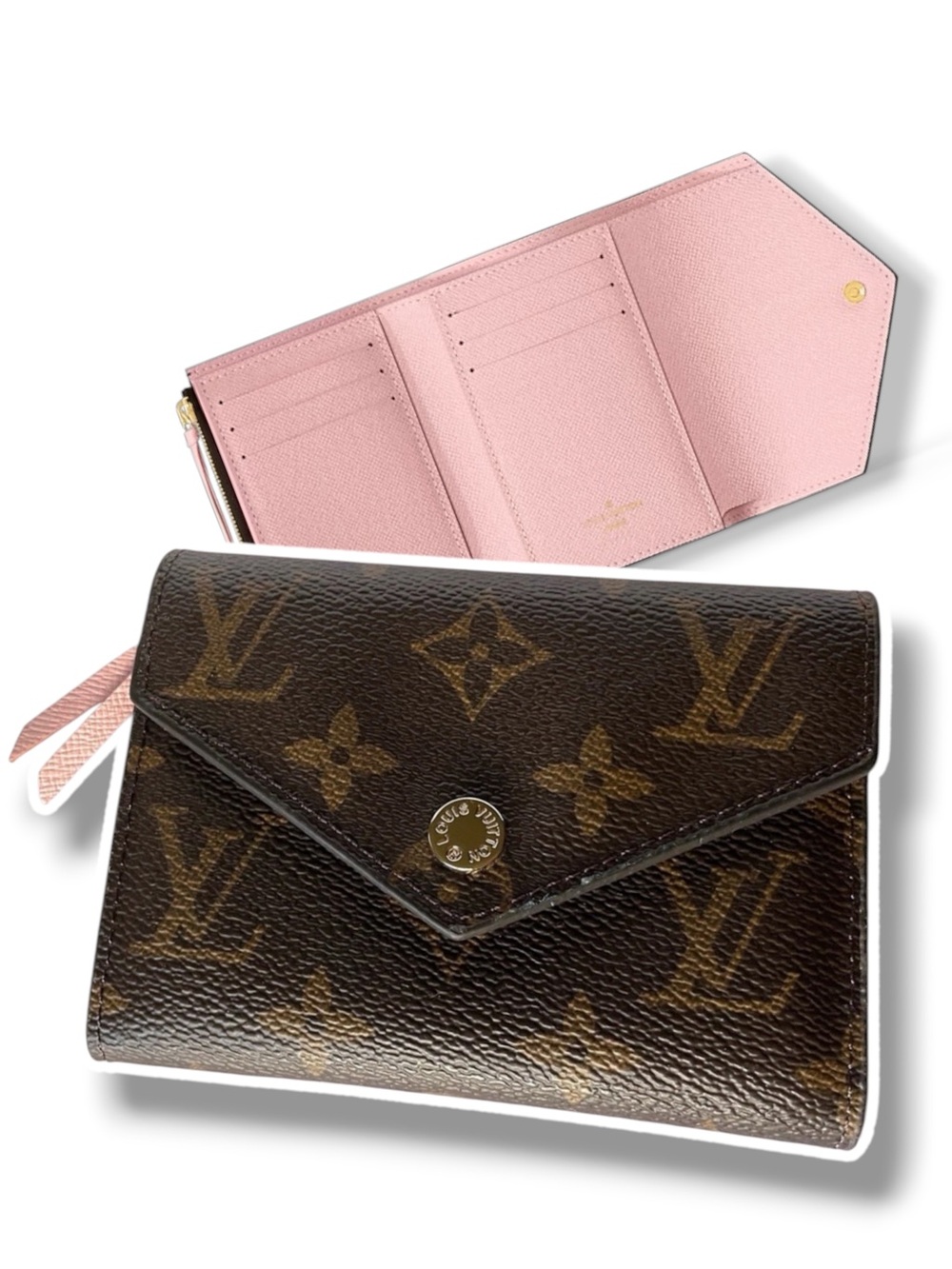 LV Portefeuillee Victorine Tri-fold wallet  Monogram Rose Pink Inside